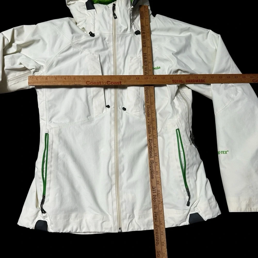 Patagonia Women’s Primo Down GORE-TEX Jacket White Green Lining Waterproof Ski M - Picture 6 of 10